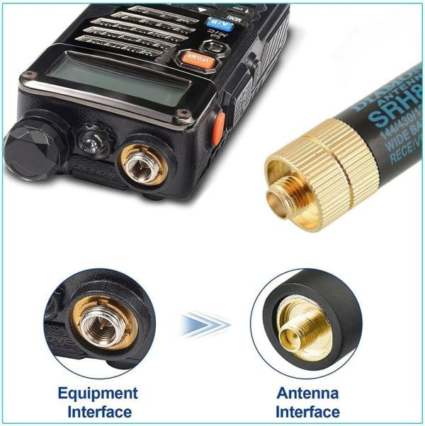 SRH805S ダイヤモンド SMA-F メス コネクタ バンド アンテナ 50OHM BAOFENG GT-3 UV-5R BF-888S 無線ラジオ E440！送料無料！_画像4