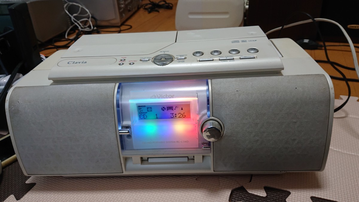 Victor rc-l1md CD/MDラジカセ 動作品 ジャンク 付属品なし Victor rc-l1md CD/MDラジカセ 動作品 ジャンク 付属品なし