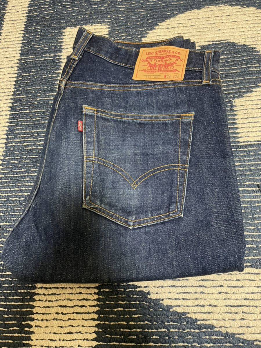 USA製 LEVI'S VINTAGE CLOTHING LVC リーバイス 505 03 復刻モデル ビンテージ ヴィンテージ W34 L34 濃紺 アメリカ製 made in USA_画像1