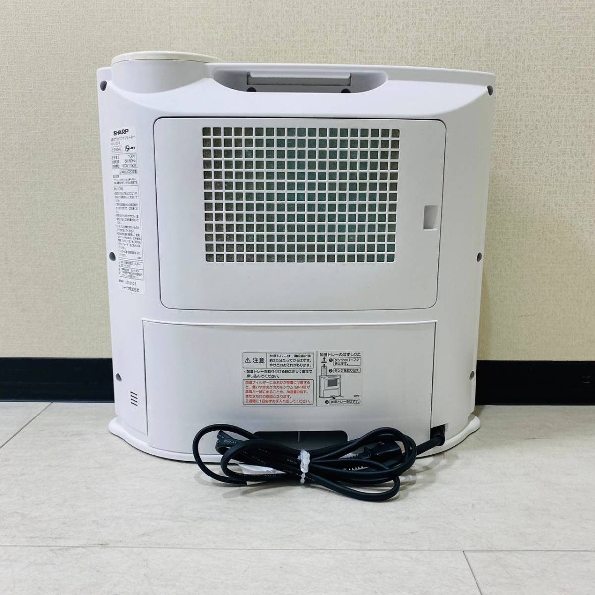 【IK-26284】SHARP 加湿 ファンヒーター セラミックファンヒーター シャープ 2020年制 HX-L120-W 暖房家電 プラズマクラスター 通電確認済_画像3