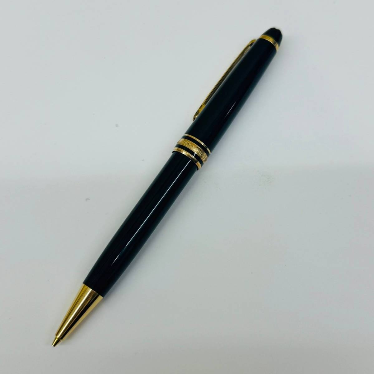 【IK-25762】 MONTBLANC マイスターシュテック シャープペンシル モンブラン シャーペン 筆記具 黒 金 BLACK GOLD ブランド 中古_画像1