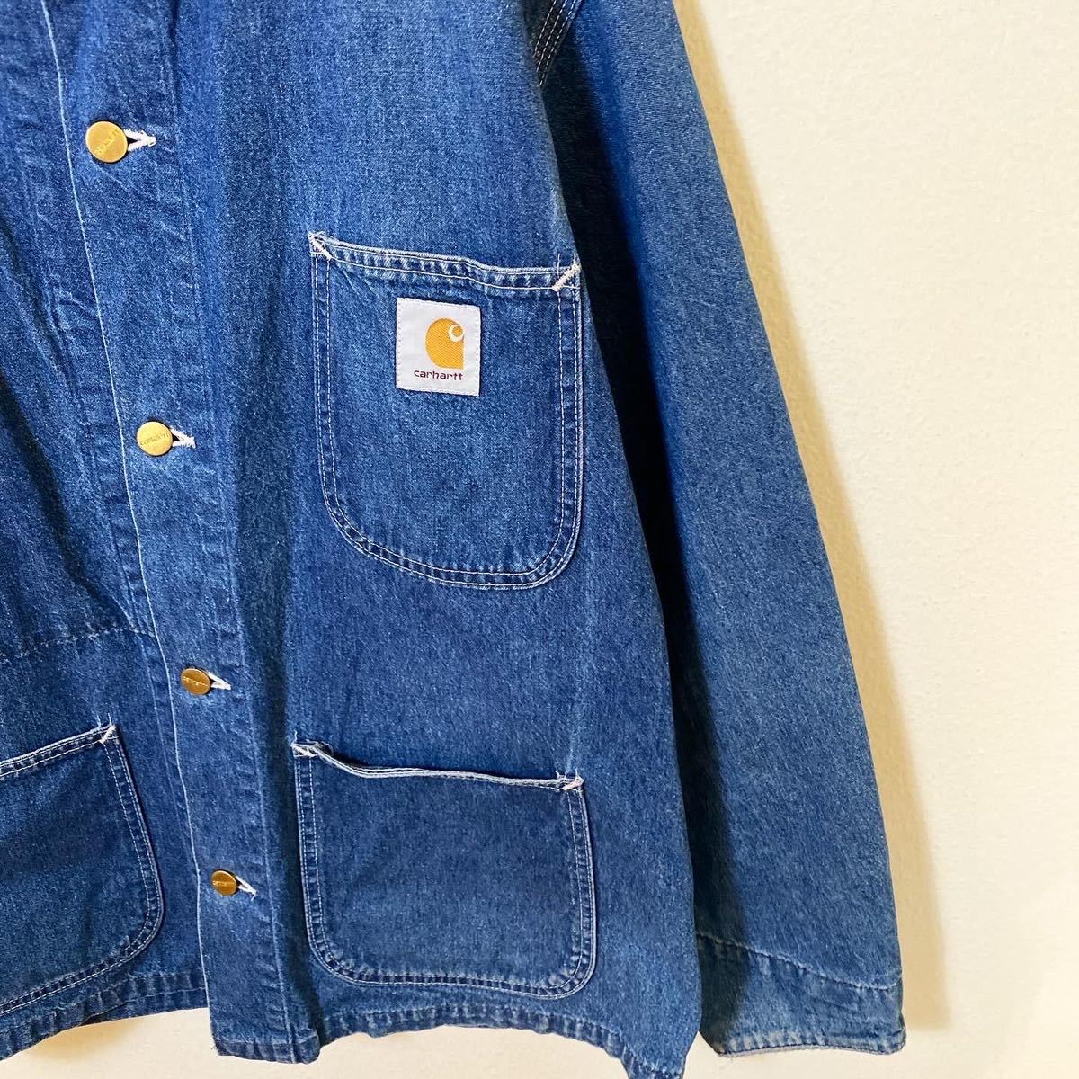 Carhartt カーハート　デニム　カバーオール　ジャケット　古着　ビンテージ デニムカバーオール _画像7