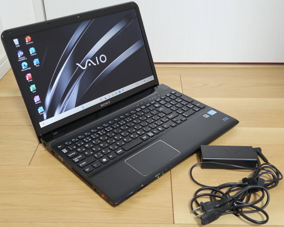 ★美品★高速256GB SSD/ブルーレイドライブ/バックライトKB/Core i5/8GBメモリ/Win11★ソニーVAIO Eシリーズ SVE151B11N ブラック★_画像9