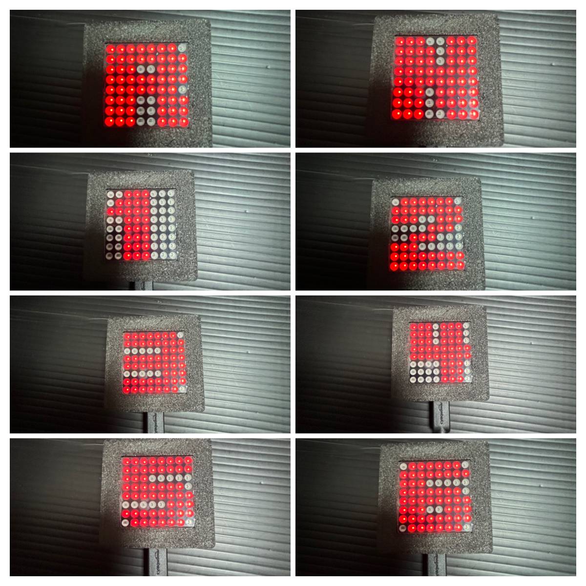 SimHub用 LED Matrix ギア MAX7219 Matrix シムレースに_点灯例