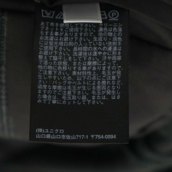 美品★ UNIQLO ユニクロ 秋冬 2B グレンチェック★ コンフォート アンコン テーラード ジャケット Sz.M　メンズ グレー　C4T00245_1#N_画像8