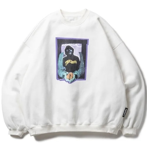 TIGHTBOOTH BAIKIN CREW SWEAT TRKB タイトブース ジャケット パーカー スウェット KILLER BONG ダウンベスト キラーボング WHT Lの画像3