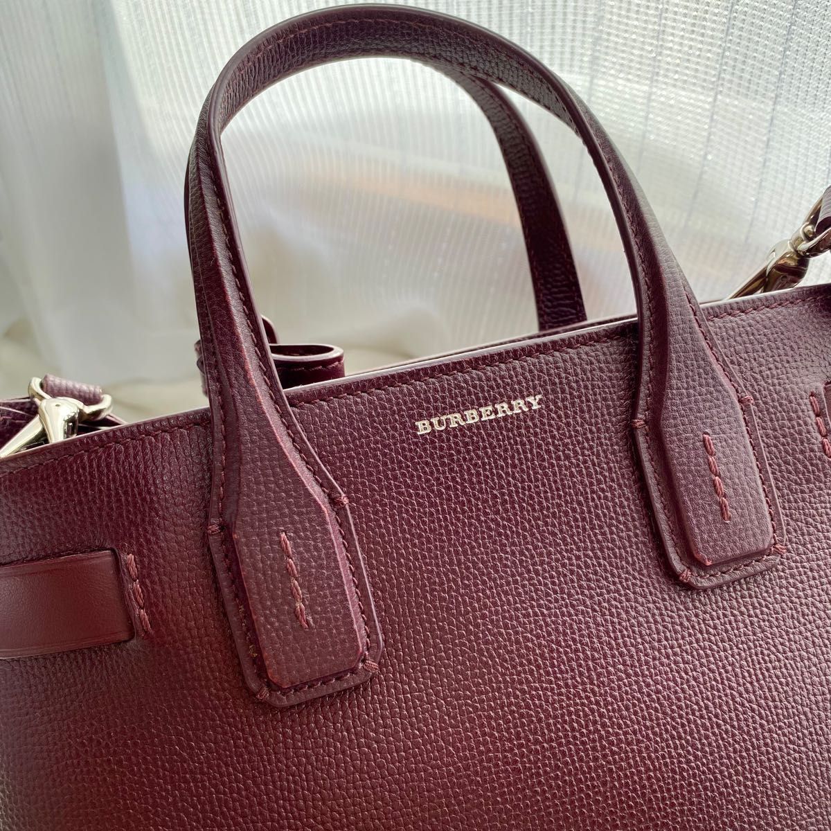 BURBERRY バーバリー 2WAY ショルダー／ハンドバッグ チェックレザー