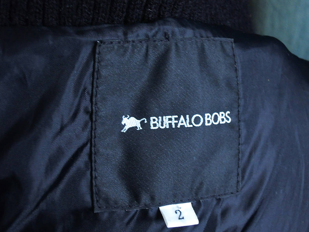 BUFFALO BOBSバッファローボブズ黒ダウンジャケット前身頃ダブルカバード長リブ2ブラックMoncler45RPM KAPITAL HRM RRL BACKLASH CRESCENT_画像9