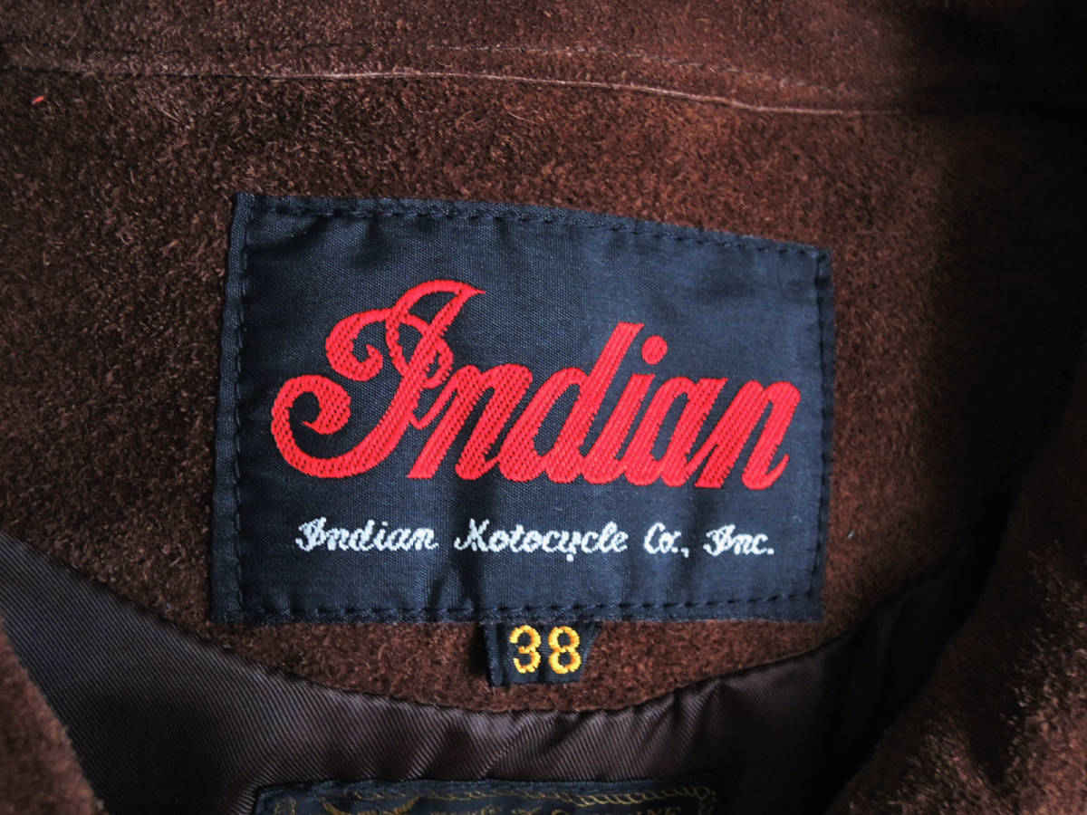INDIAN MOTORCYCLEインディアン肉厚ステアハイド牛革スウェード プルオーバーレザージャケット ライダースRRL JOE McCOY BUCO VANSON50s60s_画像9