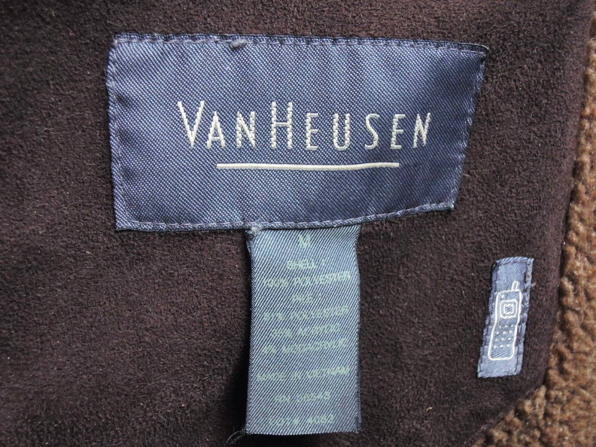 90sビンテージ1990年代VAN HEUSENヴァンヒューゼン肉厚ボアランチコートMジップアップブルゾンTOMMY HILFIGER Calvin Klein Warner's Olga_画像9