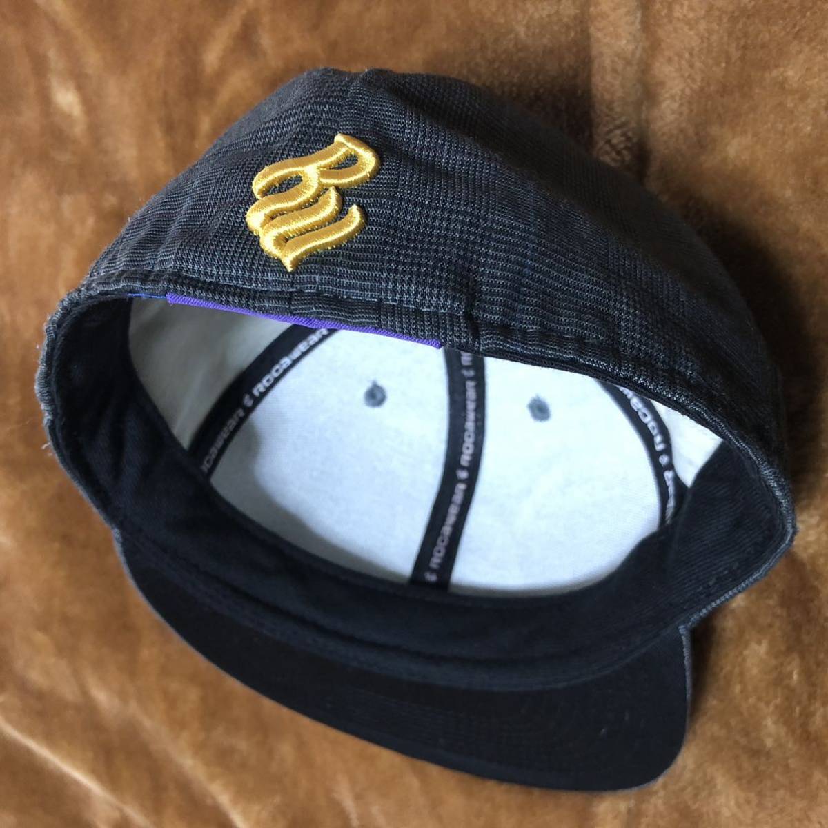 ROCAWEAR キャップ サイズ7 1/2 チャコールグレー系 チェック ROCAWEAR キャップ サイズ7 1/2 チャコールグレー系 チェック