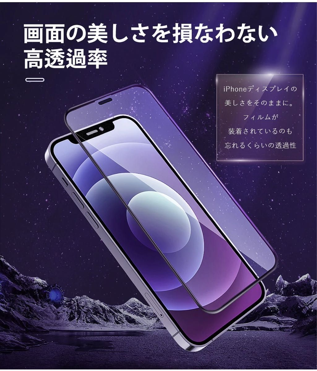 強化ガラスフィルム   Phone13Pro Max   ブルーライトカット フルカバー