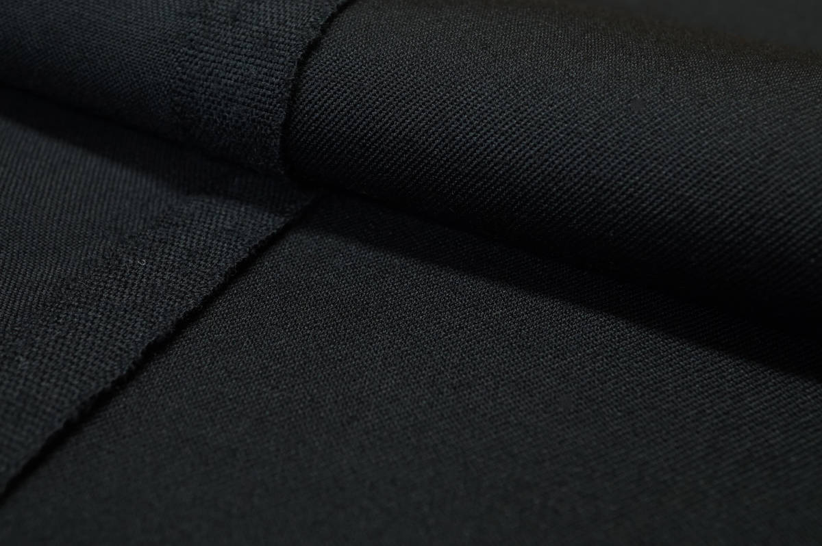 SOTOH スーツ地ウール中厚～微薄ソフト伸縮なし ブラック長5ｍ巾145㎝ セットアップ ジャケット ワンピース スカート パンツ_画像3