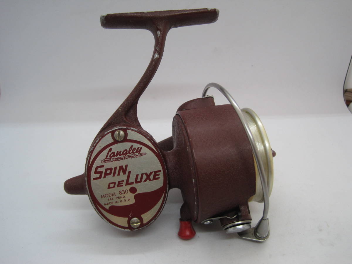 ラングレー Langley Spin Deluxe モデル 830 スピニングリール 1950年代製 アメリカ製 フルオリジナル ビンテージリール_画像1