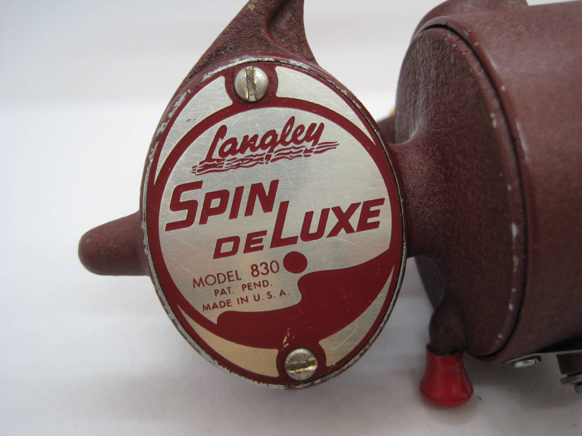 ラングレー Langley Spin Deluxe モデル 830 スピニングリール 1950年代製 アメリカ製 フルオリジナル ビンテージリール_画像2