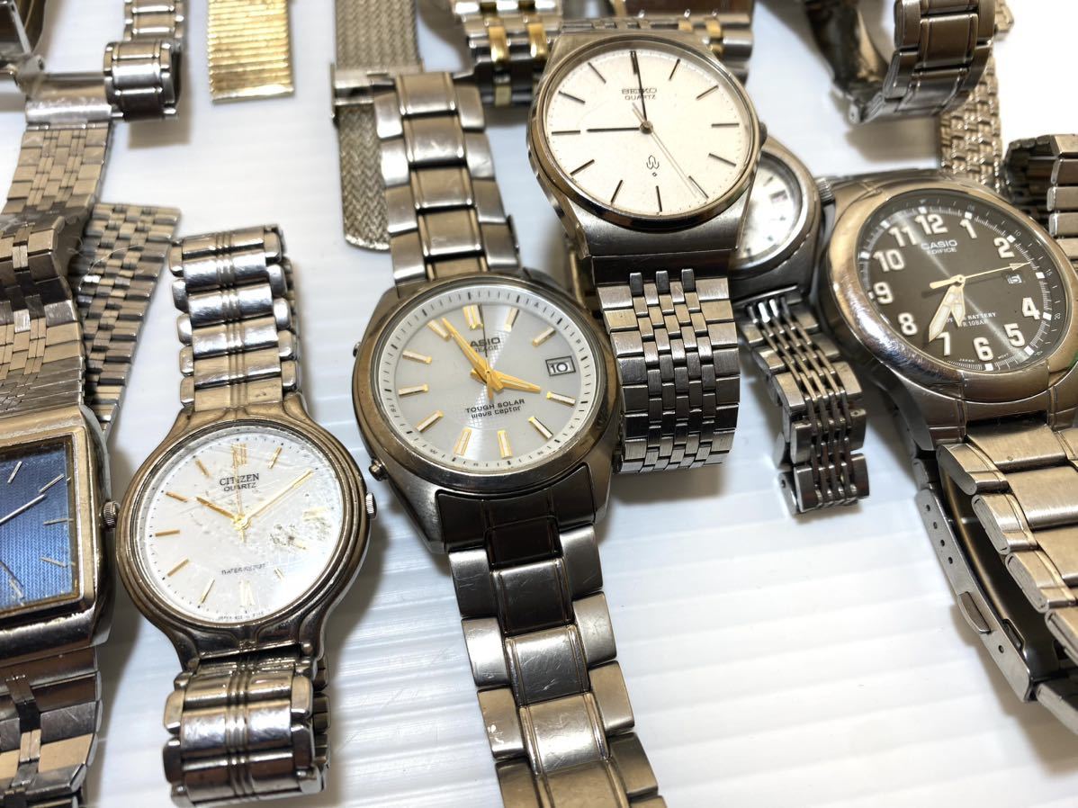腕時計 SEIKO CITIZEN CASIO 大量 KENZO YSL timex RICOH ジャンク 40本以上 セイコー シチズン カシオ 2.2kg 1円_画像3
