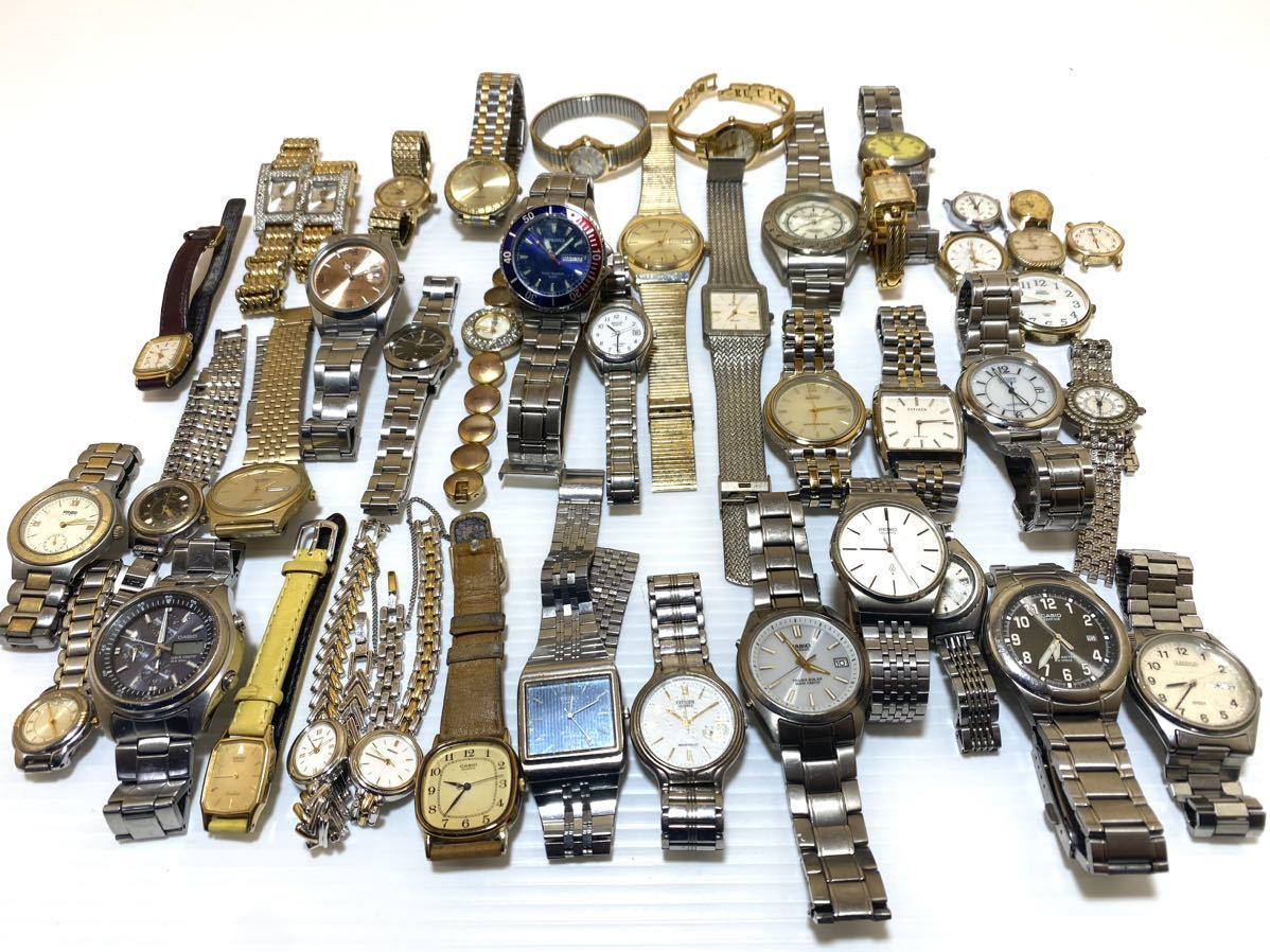 腕時計 SEIKO CITIZEN CASIO 大量 KENZO YSL timex RICOH ジャンク 40本以上 セイコー シチズン カシオ 2.2kg 1円_画像1