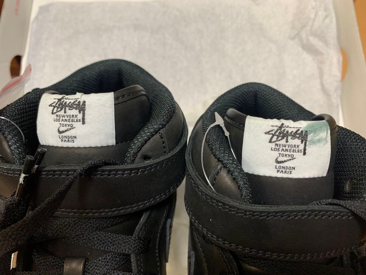 新品未使用★26.5cm★Stussy Nike Air Force 1 Mid  Black/Black★ステューシー　ナイキ