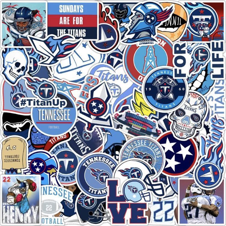【50枚】NFL テネシータイタンズ ステッカーセット ロゴ 防水 Tennessee Titans_画像1