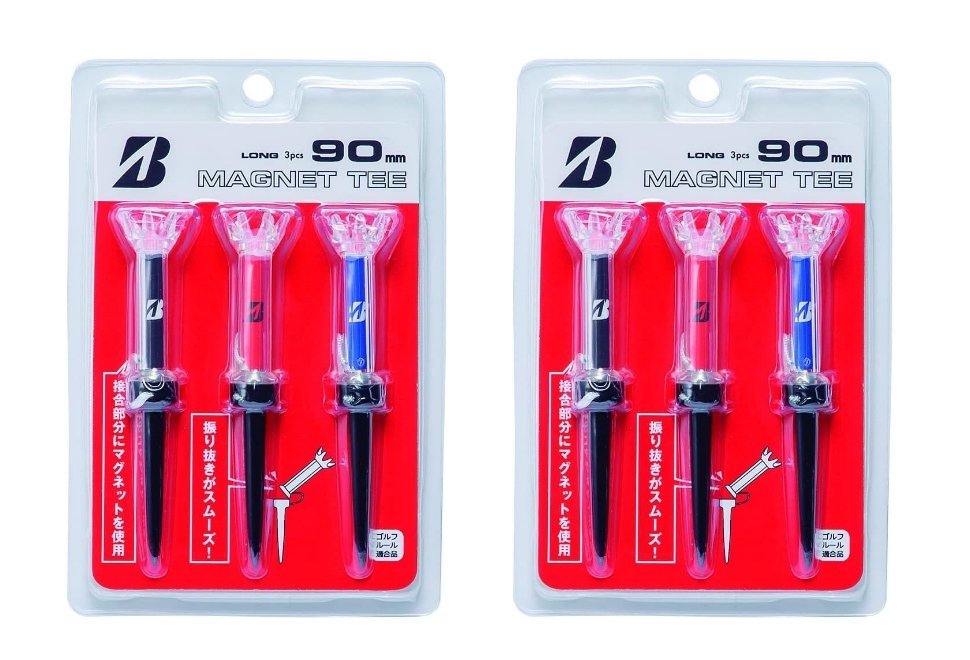 ■Bridgestone MAGNET TEE LONG 3pcs 90mm マグネットティー ロングティー x 2SET【(全長：90mm ,上部：43mm )x3本_画像1