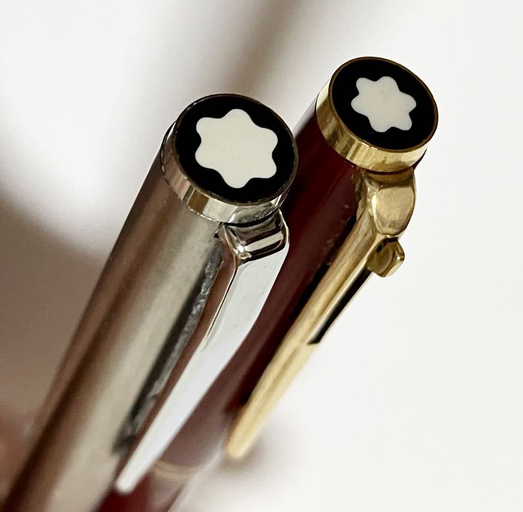 【RA-18】MONTBLANC モンブラン スライド式ボールペン&ノブレス 万年筆(ペン先:MB) 2本セット！ネコポス230円_画像2