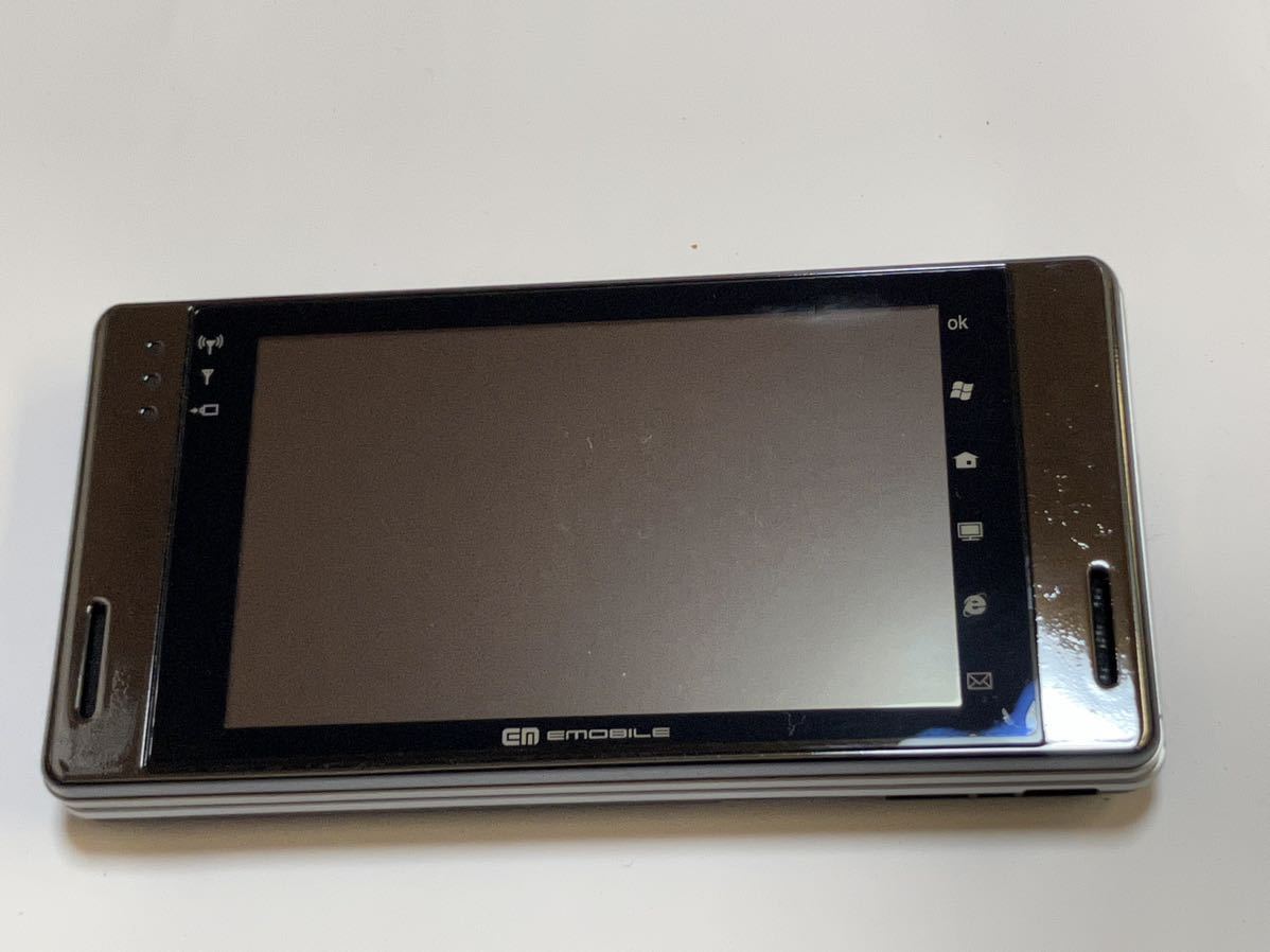 【RA-26】動作品☆SHARP シャープ S01SH ブラック EMOBILE ソフトケース付き/ネコポス230円_画像4