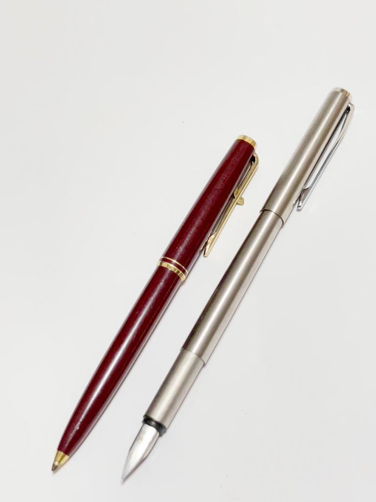 【RA-18】MONTBLANC モンブラン スライド式ボールペン&ノブレス 万年筆(ペン先:MB) 2本セット！ネコポス230円_画像1