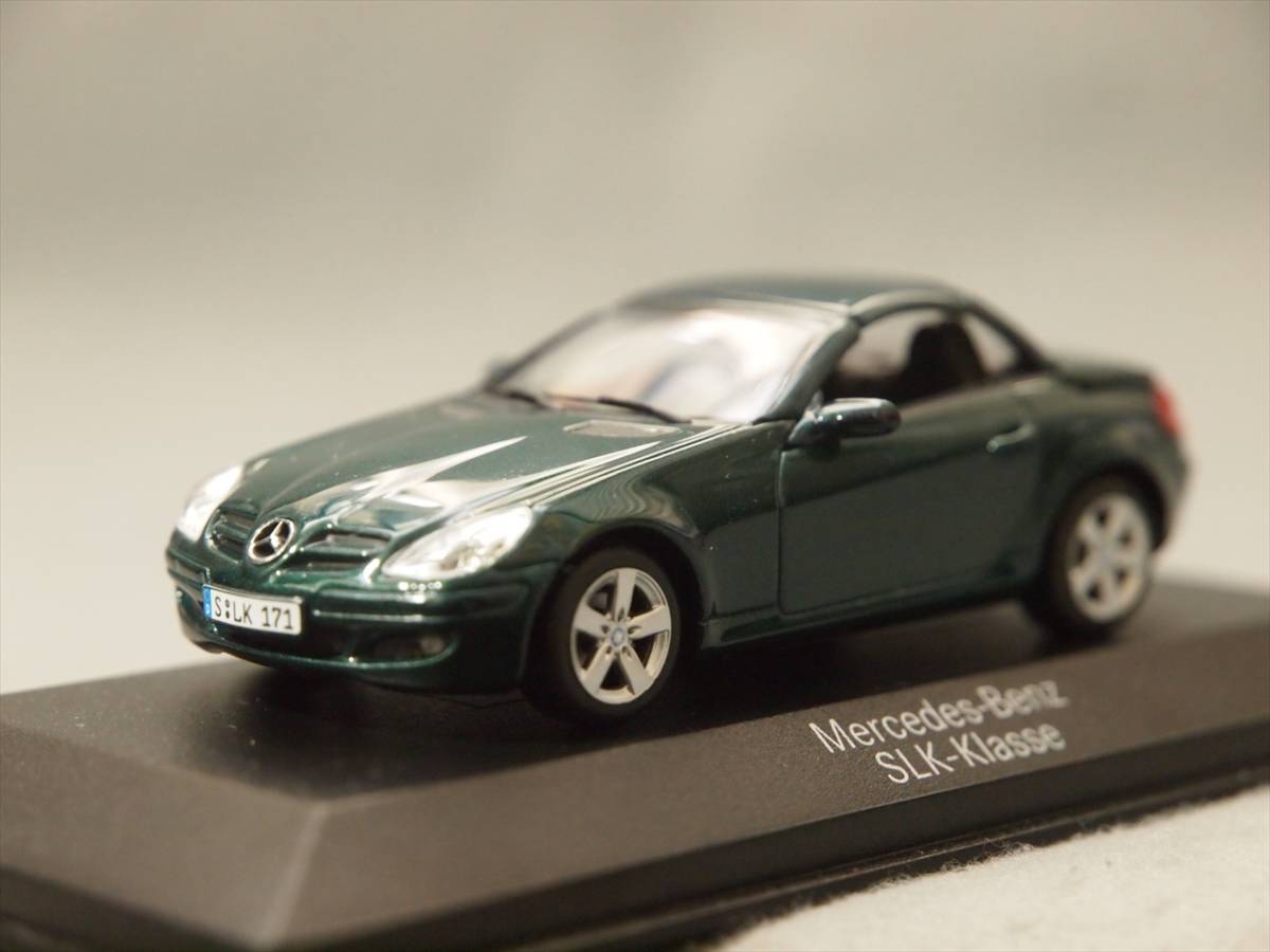 メルセデス ベンツ SLK R171 バリオルーフ Green Metallic メルセデス ベンツ ディーラー品 1/43 B6 696 1971の画像9