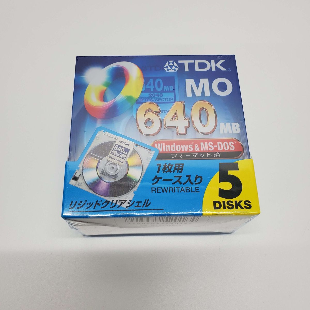 @T0632[ нераспечатанный товар ]TDK MO 640MB Windows&MS-DOS формат завершено MO-R640DA MO диск 5 шт. комплект 