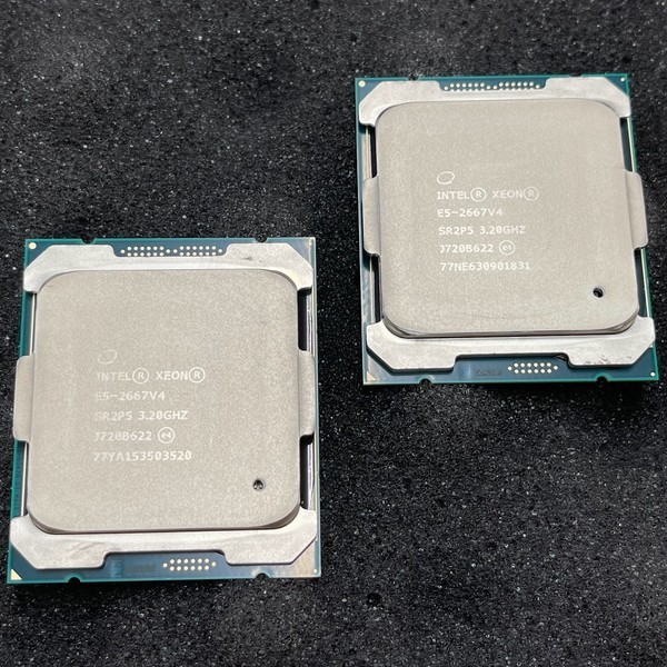 @XM181 特価品 サーバ/ワークステーション用 CPU Intel Xeon E5-2667v4 2個セット 良品 8コア16スレッド 3.20-3.60GHz TＤP135ｗ_画像1