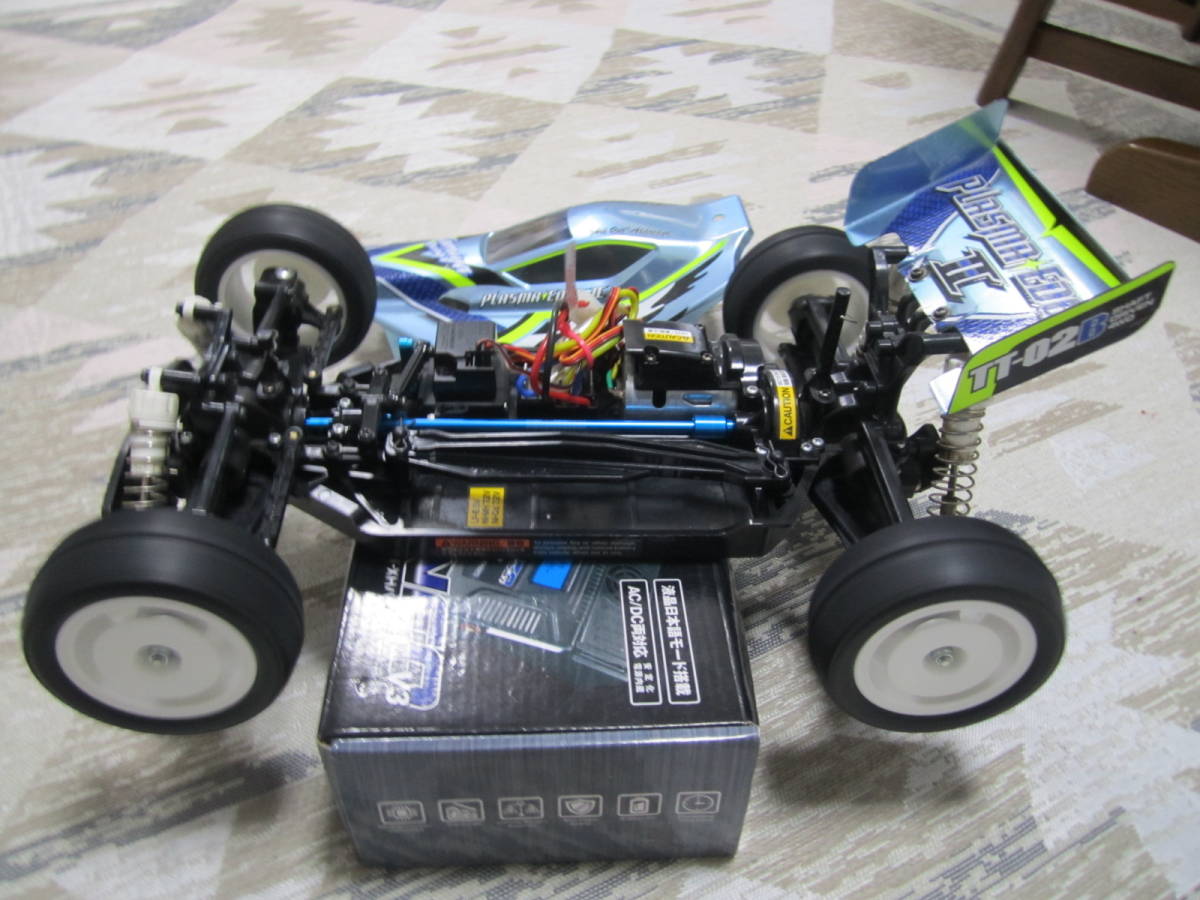 タミヤ ラジコン プラズマエッジ2 改 TT-02B すぐ遊べる全部セット 1/10 4WD R/C buggy Plasma Edge II TAMIYA EP R/C カスタム 大人気商品_前後左右動作確認済み