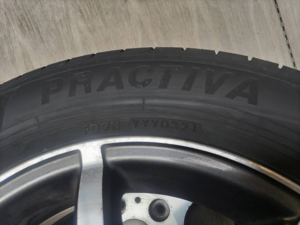 195/65 R15 91S PRACTIVA 2021年 5H 114.3 15×6J +45 アルミホイール 4本_画像4