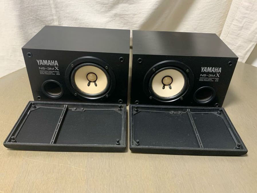 YAMAHA ヤマハ NS-3MX 30W Full Range Speaker System Left and Right Pair フルレンジ モニタースピーカー ブラック ペア 100サイズ発送_画像4