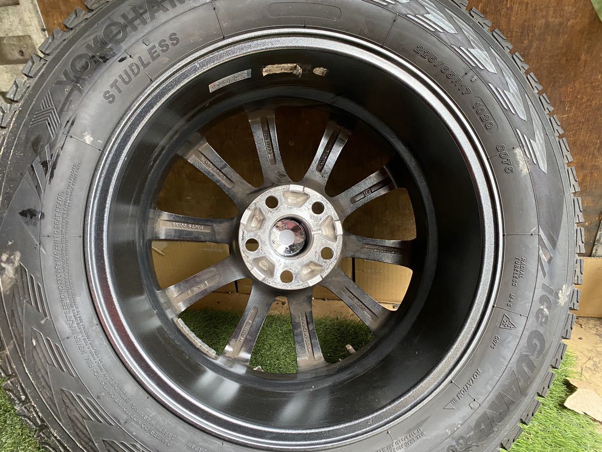 美品　225/65R17 102Q YOKOHAMA iceGUARD IG75 2020年製　スタッドレス バリ山4本セット　17x7J ET 38 PCD 114.3 5H レクサスNX 等_画像7