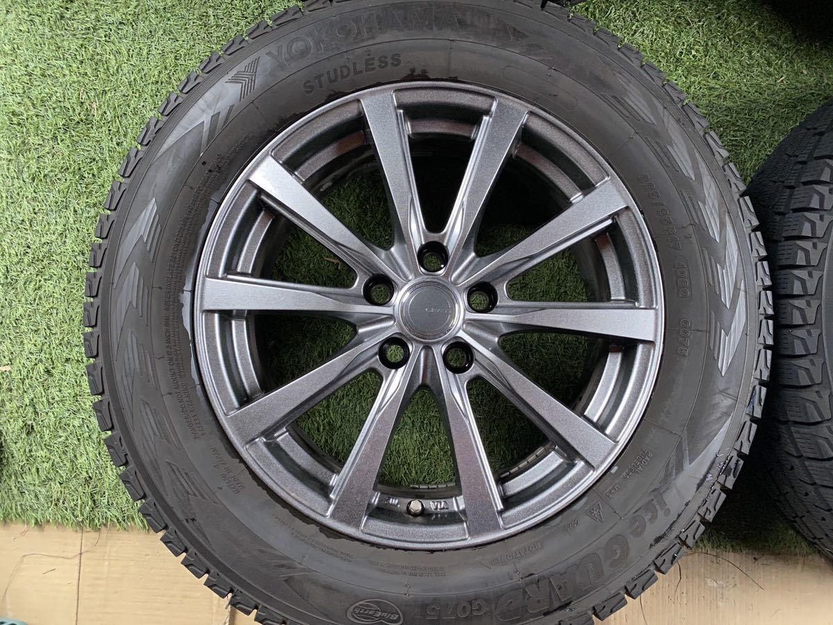 美品　225/65R17 102Q YOKOHAMA iceGUARD IG75 2020年製　スタッドレス バリ山4本セット　17x7J ET 38 PCD 114.3 5H レクサスNX 等_画像4