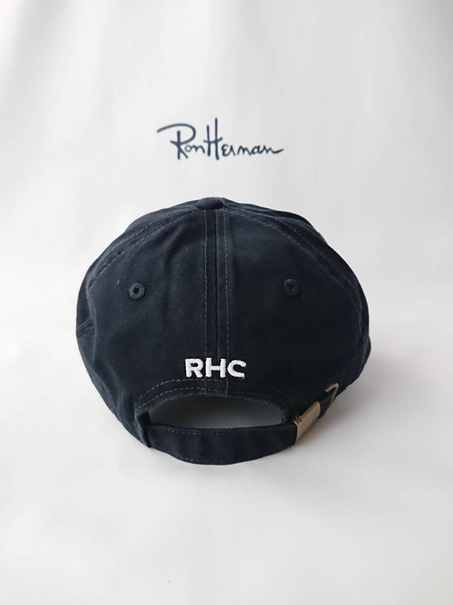 RHC ロンハーマン Rロゴ コットン キャップ ネイビー RON HERMAN_画像3