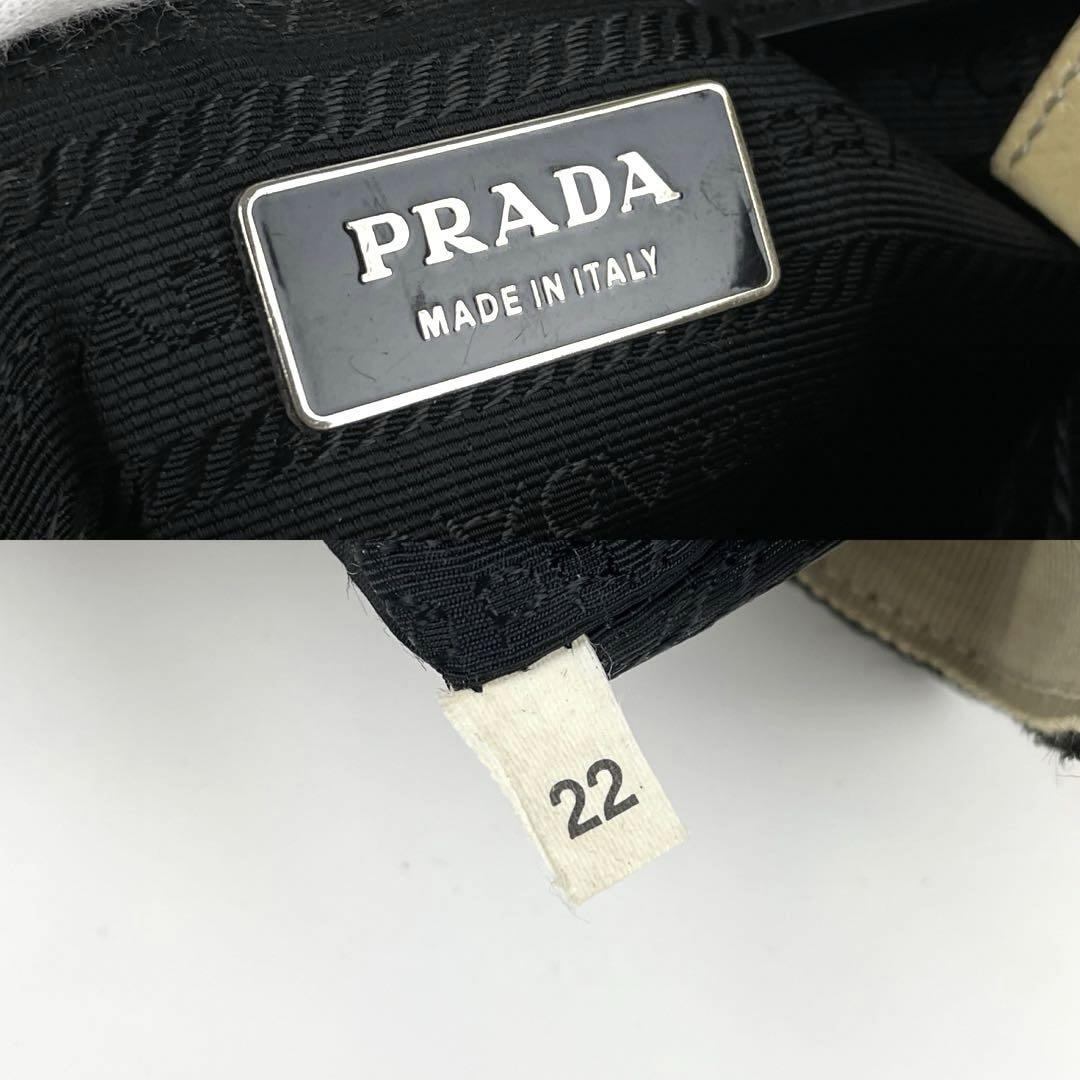 美品■PRADA プラダ ハンドバッグ 三角ロゴプレート ツイード レザー ミニトート ミニバッグ ホワイト系 白タグ トライアングルロゴ 希少