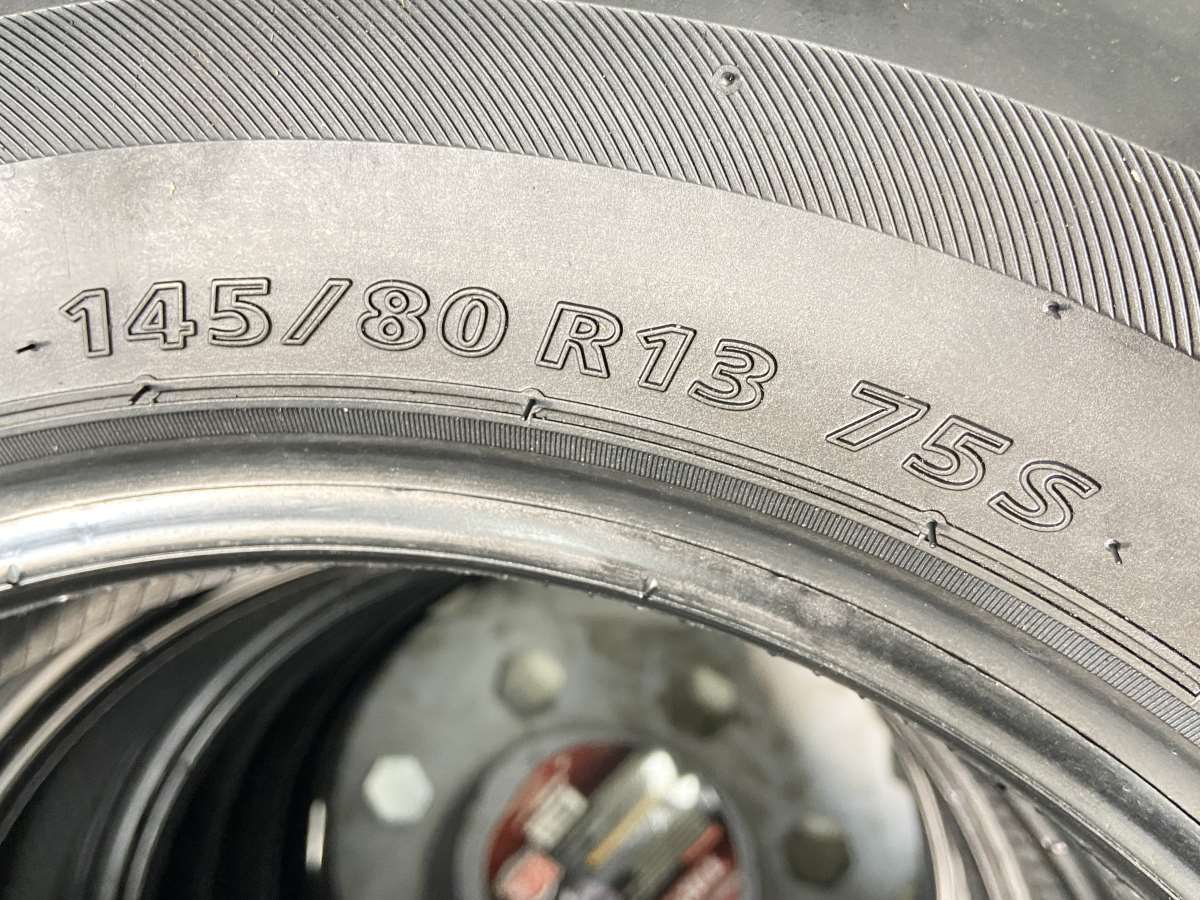 中古タイヤ サマータイヤ 4本セット 145/80R13 ブリヂストン ネクストリー_画像5