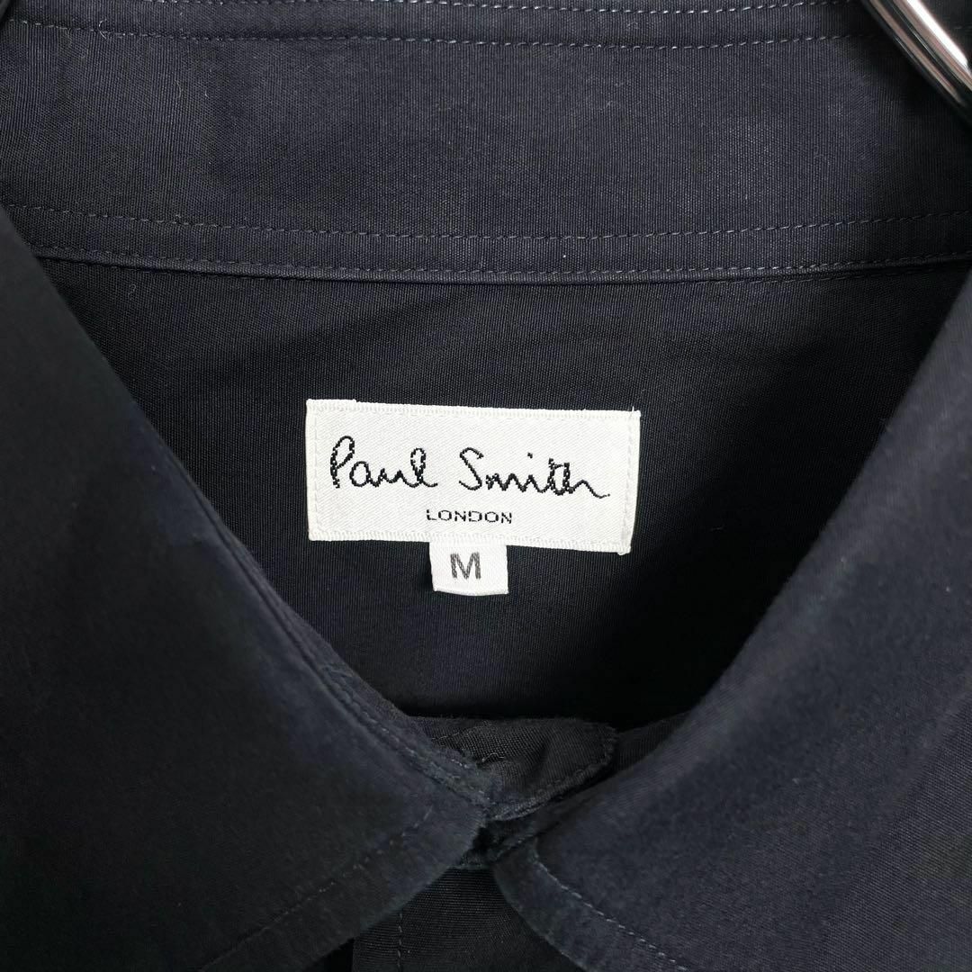 ヴィンテージ　90s　ポールスミス　レギュラーカラー　長袖シャツ　ブラック　メンズ　Mサイズ　Paul Smith