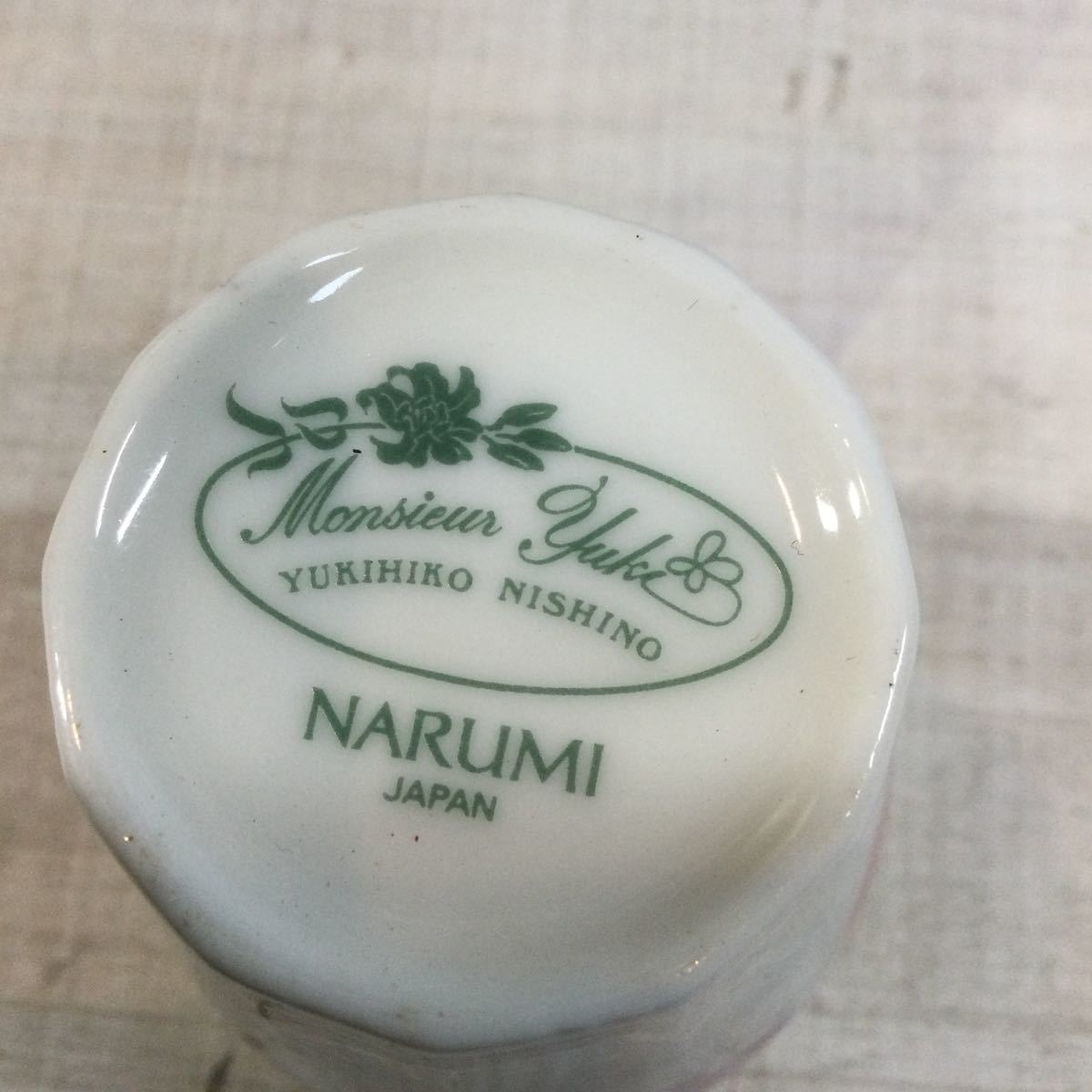 NARUMI ナルミ YUKIHIKO NISHINO ユキヒコ ニシノ 花柄 コップ 5客 USED品_画像4