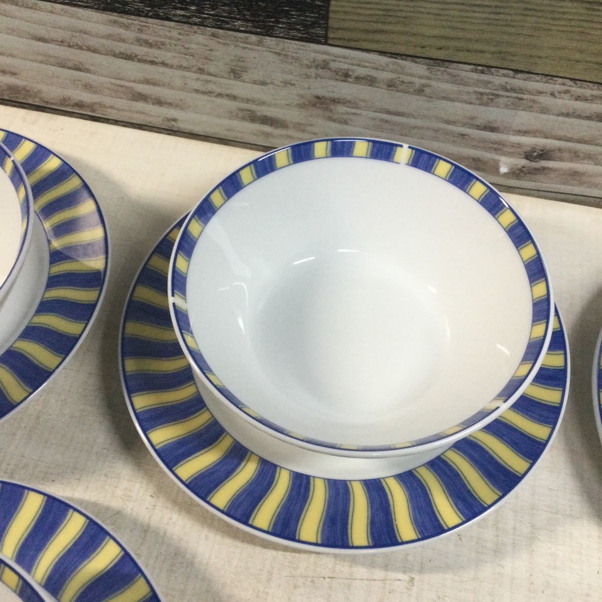 Noritake SUMMER WAVRS IMPROMPTU サマーウェイブ ノリタケ 洋食器 5客セット USED品_画像5