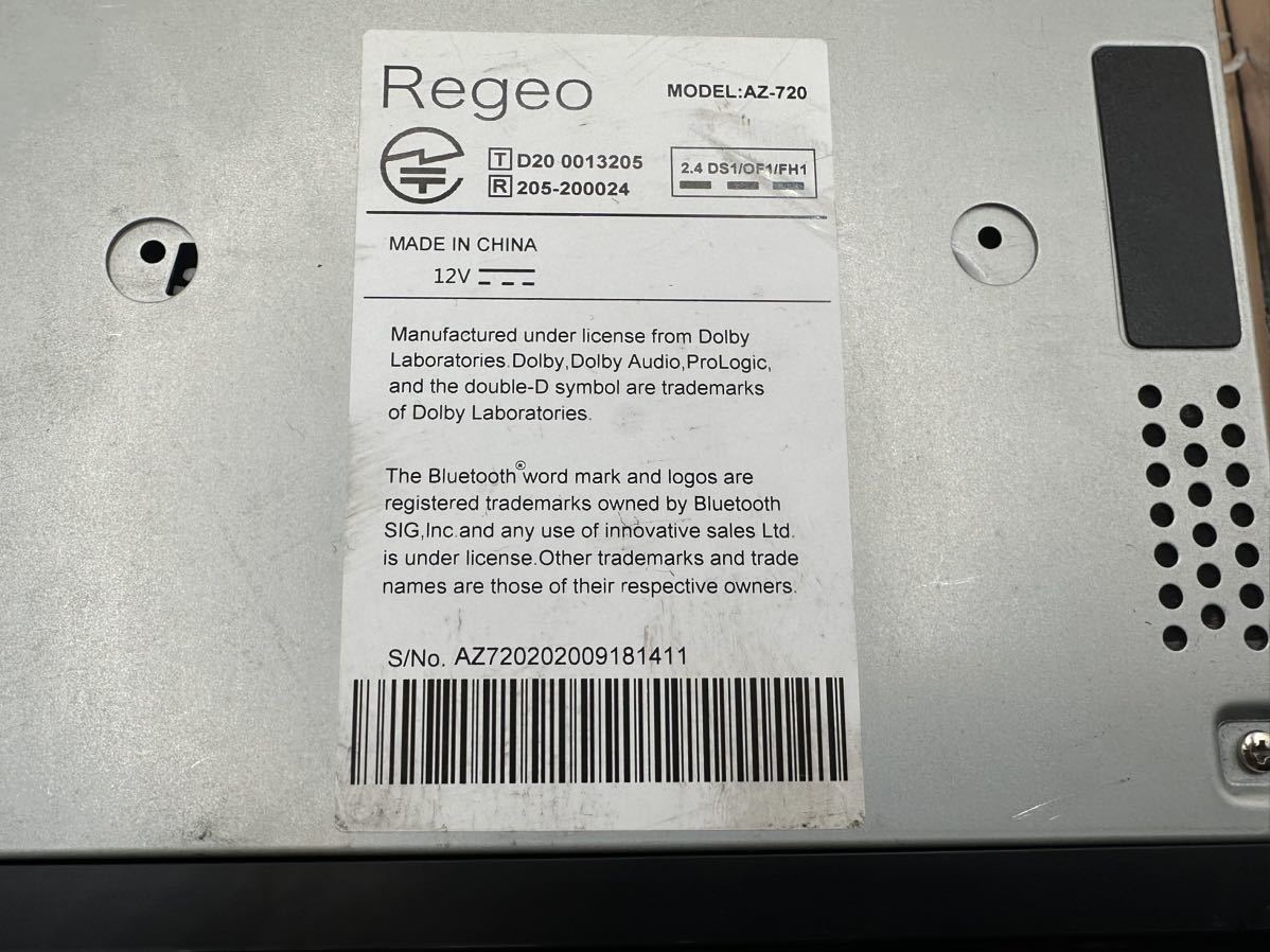 Regeo レジオ AZ-720 SDナビ 地デジ Bluetooth -美品ナビ-S/No. AZ720202009181411_画像9