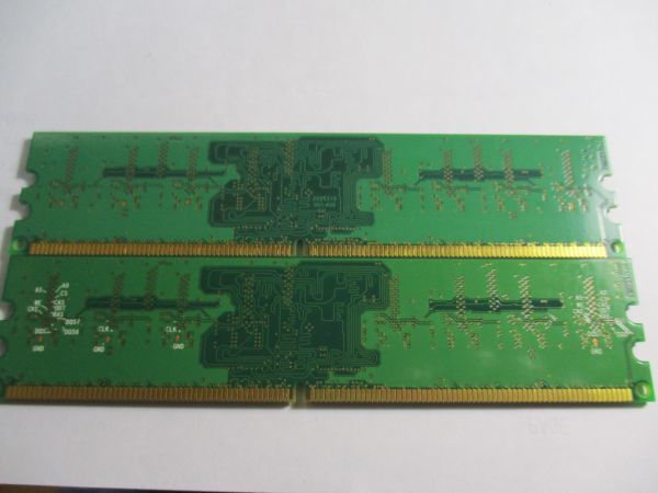 送料無料 ◆ ELPIDA・Qimonda PC2-5300U 1GB(512MB×2枚) DDR2-667 ◆_画像3