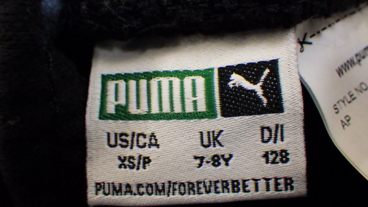 D565-1518604 PUMA プーマ キッズ パンツ フリース ブラック 黒色 綿100% US/XS JP/120-130㎝ 子供 コストコ_画像5