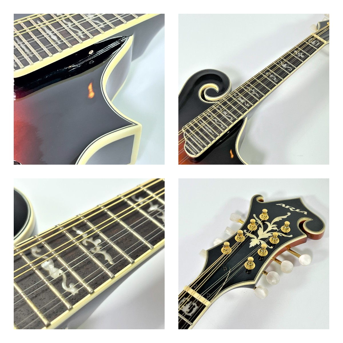 ARIA Aria AM-600VS AM600 Flat mandolin hard case attached *R512094