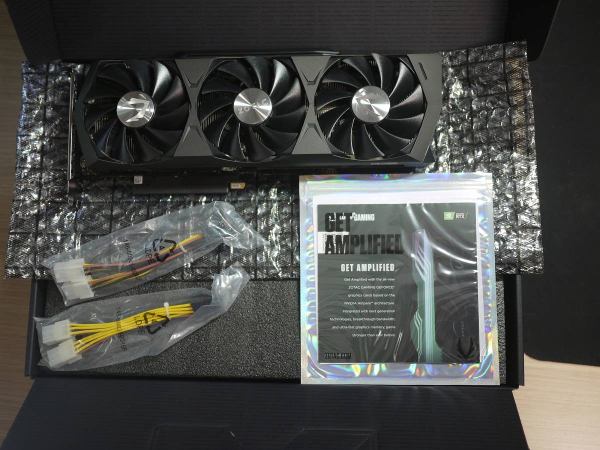 ZOTAC GAMING GEFORCE RTX3080 TRINITY 10GB NVIDIA 中古品 2年利用 化粧箱あり 東京発送【2020年11月頃購入・RTX3080・送料込】の画像7