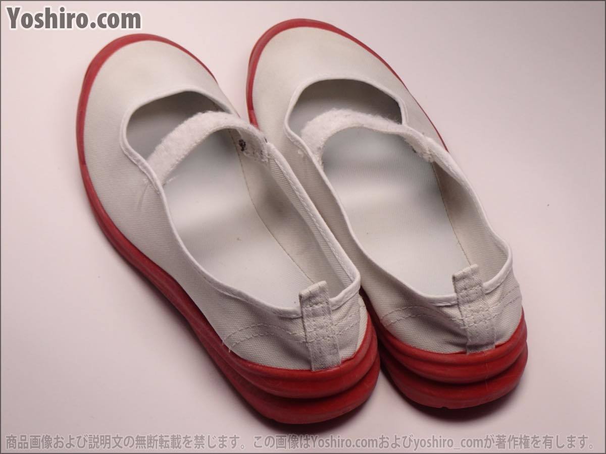  труба KS103* б/у /21.5cm EE(2E)* Achilles Achilles.... плюс 100 сменная обувь сверху обувь . внутри надеть обувь белый + красный низ * ткань / сделано в Японии / девочка 