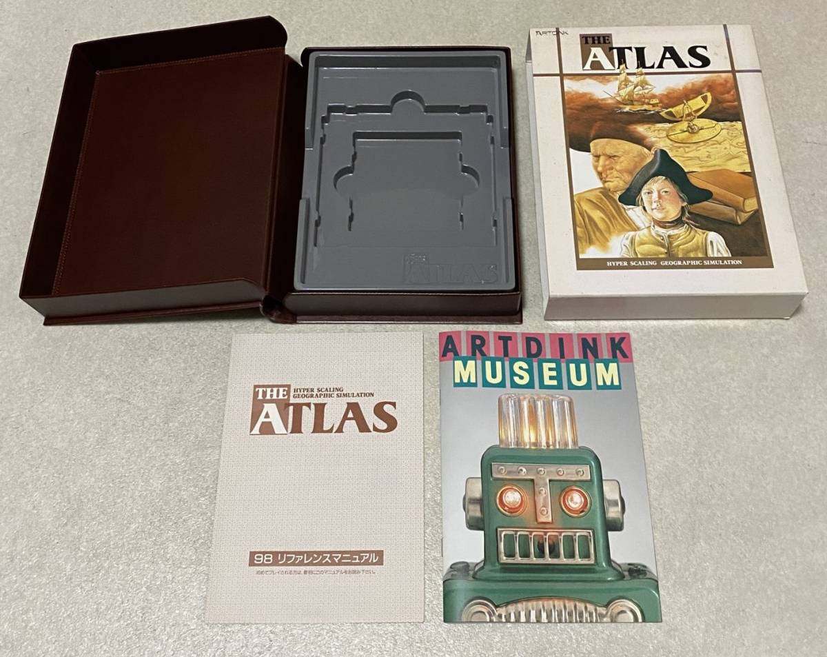 PC-9801 THE ATLAS 箱・説明書のみ / ディスク・説明書欠品 _画像2