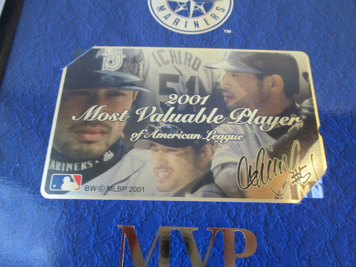 ■50度数 テレカ【イチロー/ICHIRO #51★2001 MVP of American League】サイン(印刷)入　フレーム 額入り SEATTLE MARINERS　#AE22914809_画像4