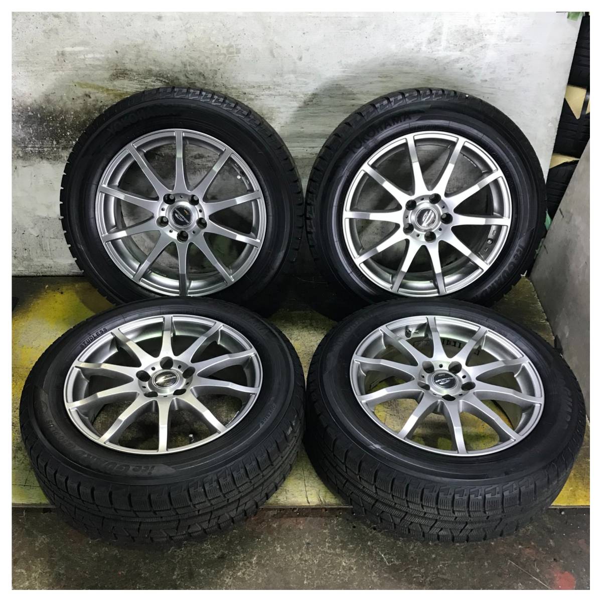 4 YOKOHAMA iceGUARD iG50 PLUS 215/60R17 2020年製 うっすらイボ付 エスティマ C-HR アルファード カローラクロス レガシィ 等 *6570_画像1